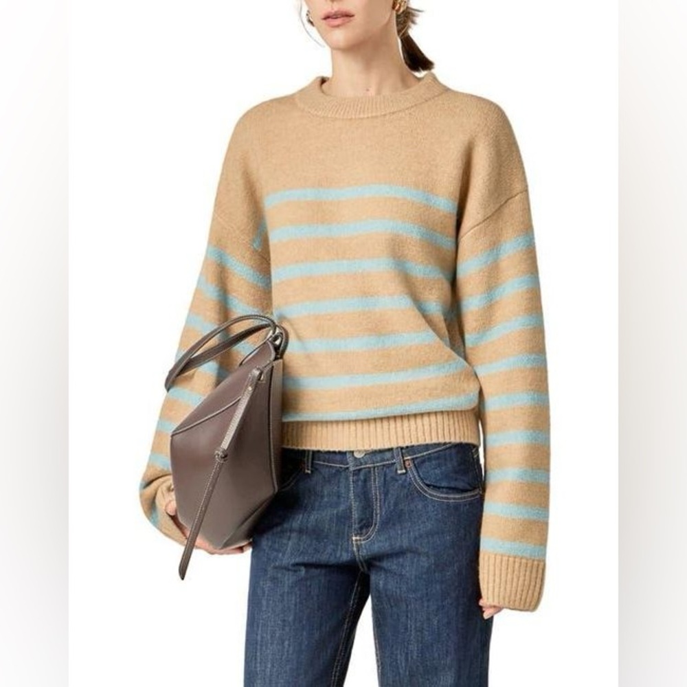 75-ANTHROPOLOGY English factory stripe sweater size m